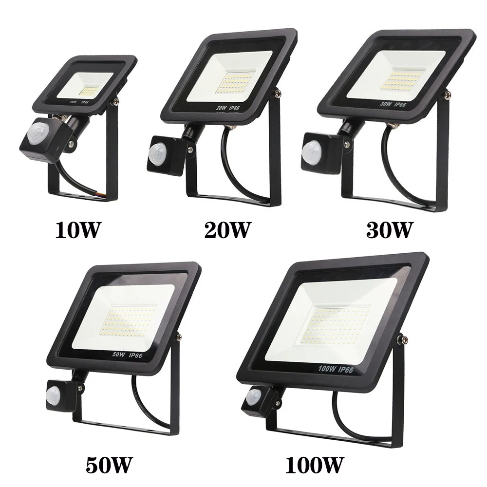 Светодиодный прожектор с пассивным ИК датчиком движения 220 В 240 в ультратонкий