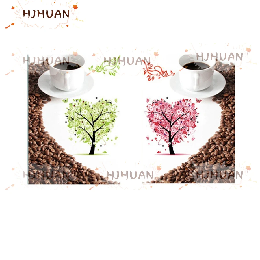 2 шт. сделай сам кофейные зерна кофе любовь искусство алмазная картина мозаика
