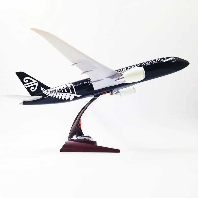 1/145 масштаб 43 см самолет Boeing B787 Dreamliner самолет черный новозеландские авиалинии модель с основанием литой под давлением пластиковой смолы самолет