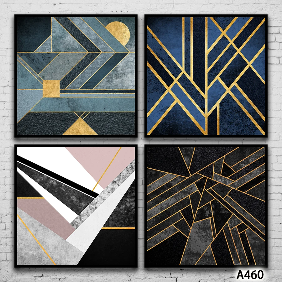 

Абстрактная картина маслом Печать на холсте 4 шт. Современный абстрактный холст художественный Принт Холст Картина Настенная картина для д...