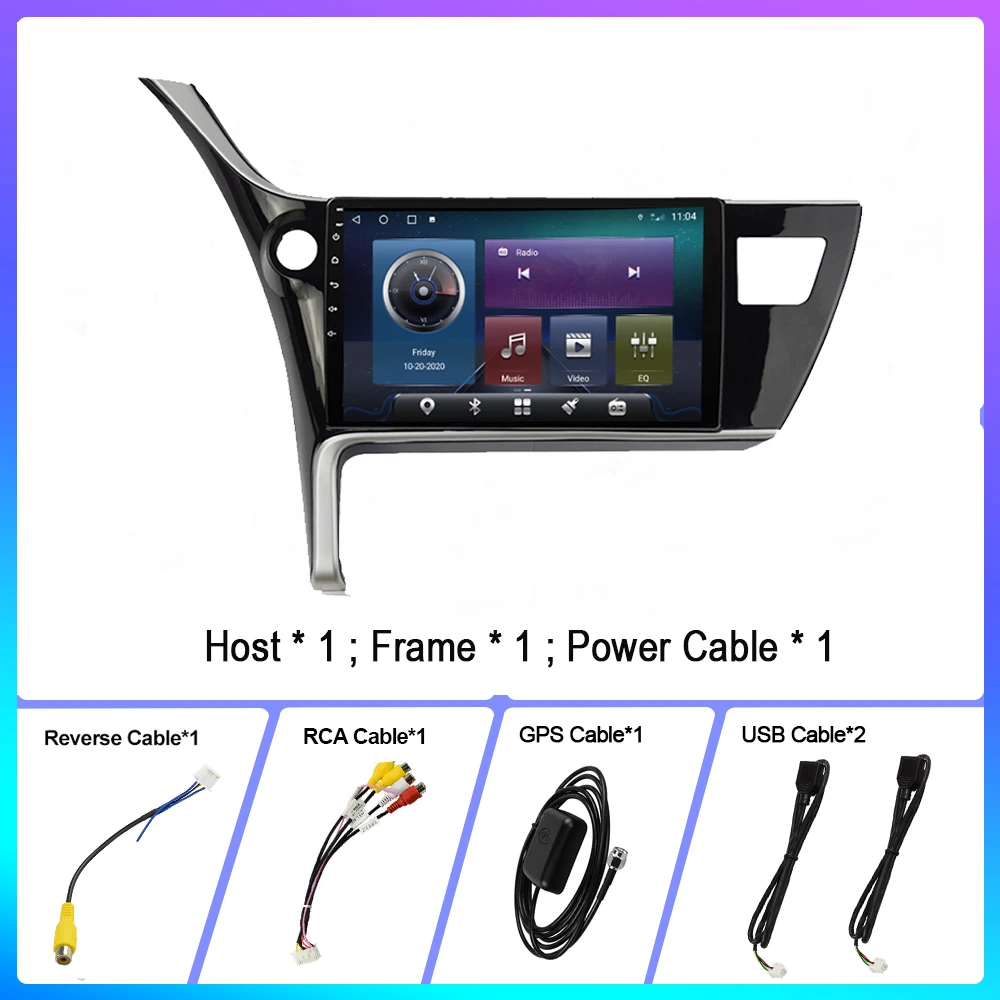 

Autoradio Car Radio for Toyota Corolla 2017 Android 9.0 Multimedia Player Stereo 2 Din DVD Player 10 " for Taiwan Middle East