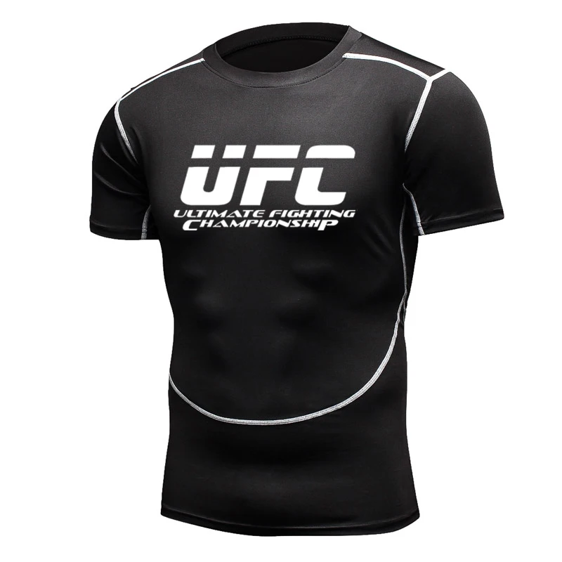 Мужская Спортивная Футболка Rashguard для бега спортзала фитнеса ММА быстросохнущая