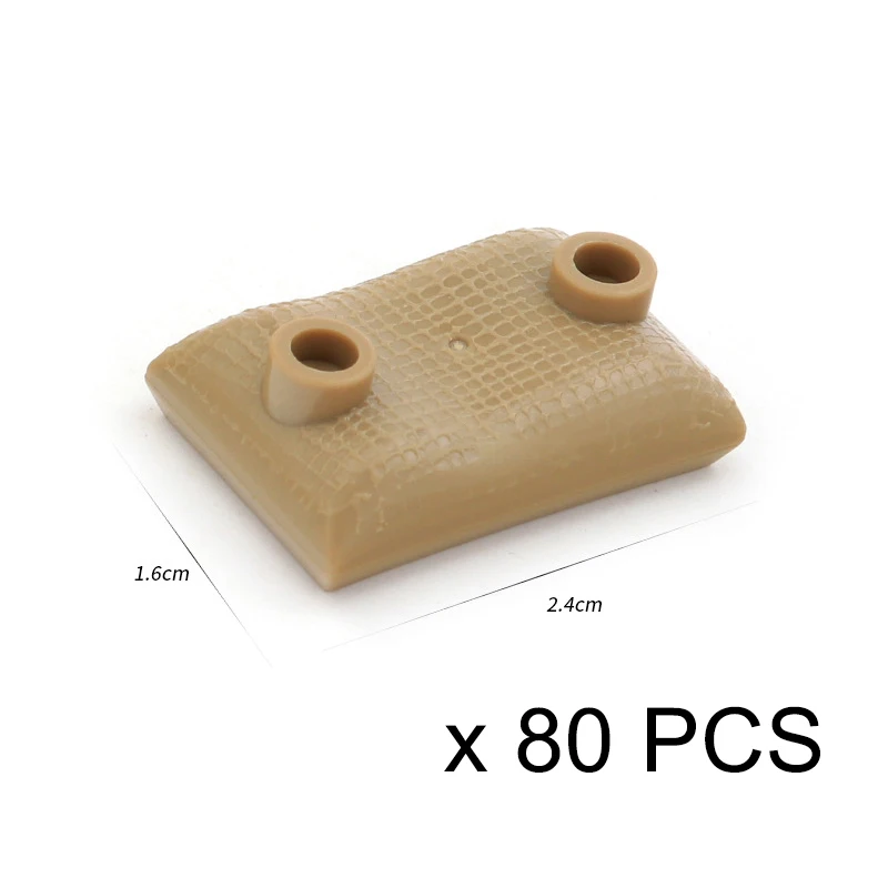 

Sandbag ww2 80pcs Building Blocks Military Special Forces Sandbag Educational Creative Bricks Army Toys War Children Kids Gifts