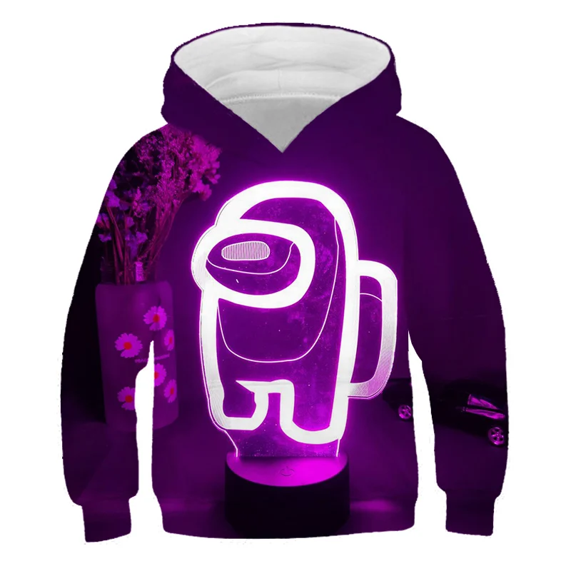

3D Printed Among Us Hoodie Toddler Children Long Sleeve Cosplay Kids Boys Girls Costume Sweatshirt Colorful Pullover