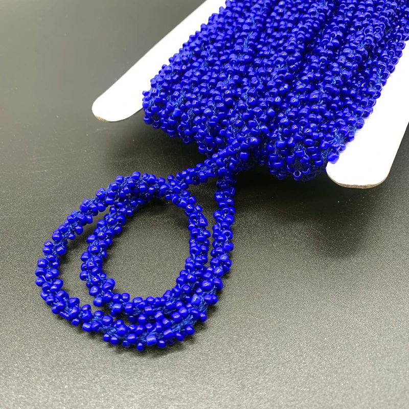 1 ярдов/партия 5 мм вышитая бисером кружево лента тесьма кружевная ткань вышитый