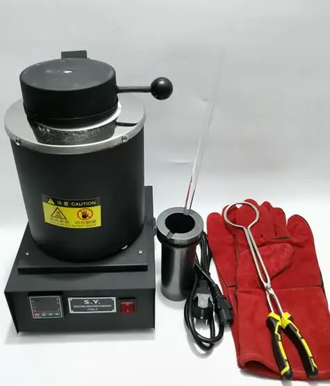 220v 1kg ЮВЕЛИРНЫЕ ИНСТРУМЕНТЫ 1 кг 2-кг золота плавильная печь серебрянная плавильная машина Мини электрическая плавильная печь с Перчатки кварцевый стержень - Цвет: 220v 1kg