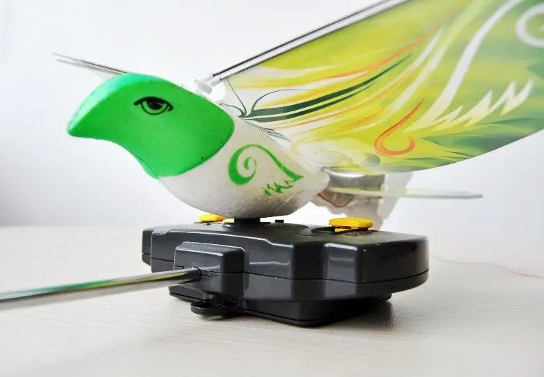 Green 360 градусов Летающий RC птица игрушка 2,4 ГГц пульт дистанционного управления бабочка вертолет электронная Птица Мини Радиоуправляемый Дрон детская игрушка детский подарок - Цвет: Green