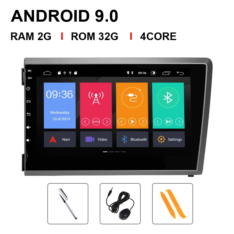 4 Core 32 ROM 4 ГБ ips DSP 2 Din Android 9,0 автомобильный dvd-плеер для VOLVO S60 V70 XC70 XC90 2000 2001 2002 2003 2004 Мультимедиа gps Радио Навигация - Цвет: 4 Core 32 ROM
