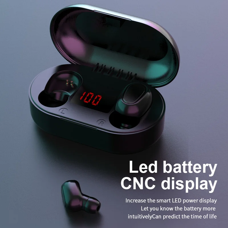 

TWS Bluetooth Earphone Wireless Earbuds With Microphone LED Display L22 L21 Earphones Waterproof Noise Cancelling