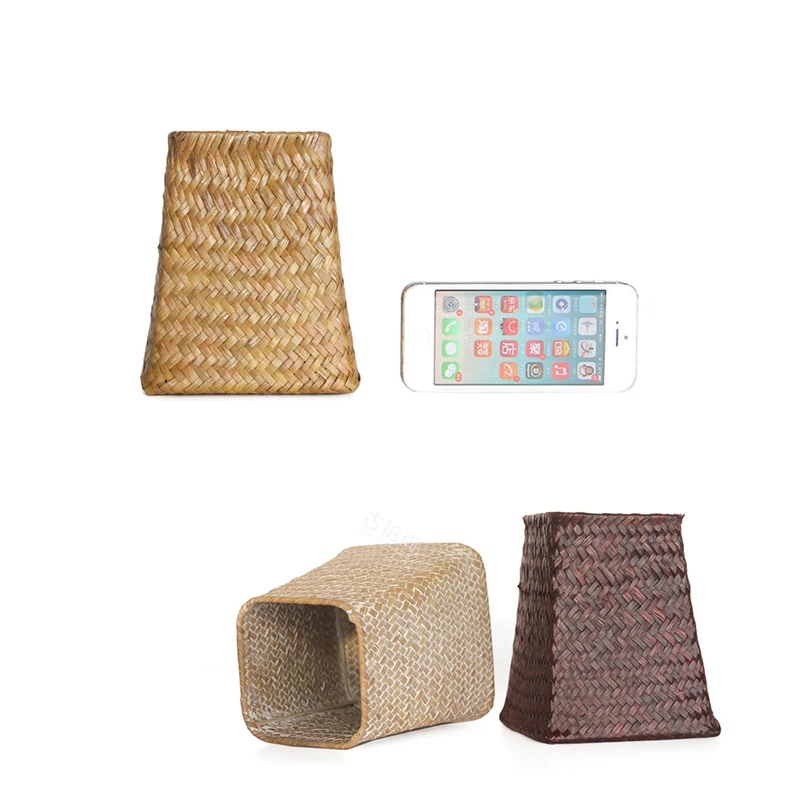 

Hand Woven Wicker Basket Seagrass Organizer Flower Vase Storage Pot Rattan Crafts Wicker Basket Seagrass Home Wedding Decoration