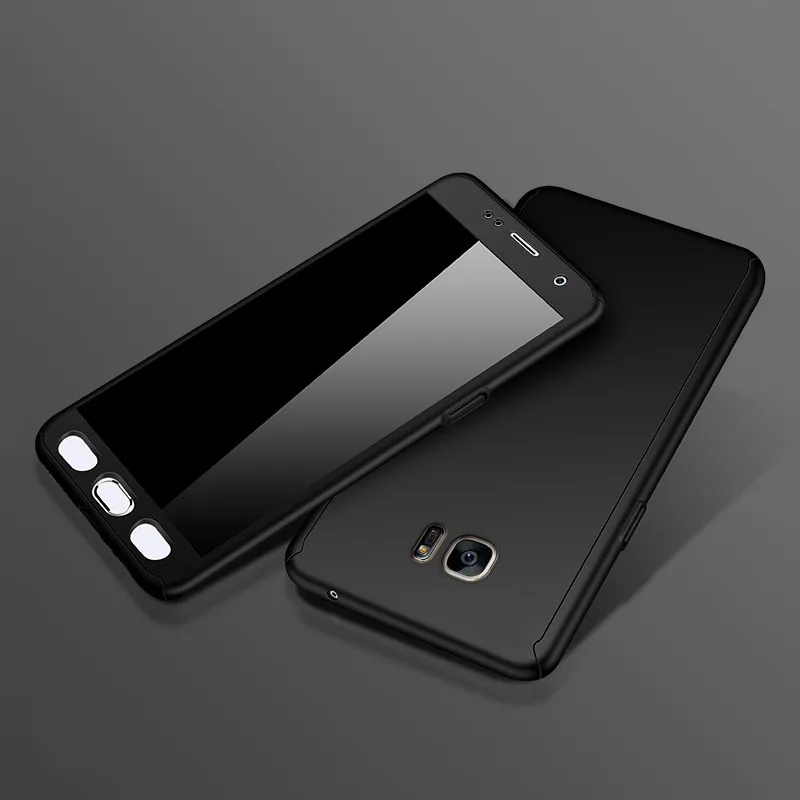 hei 360 Полное покрытие ПК Жесткий Чехол для samsung Galaxy A70 A60 A50 A40 A30 A20 A10 A9 A7 A8 M30 M20 S7 S6 S5 обратите внимание на возраст 3, 4, 5, чехол с Стекло - Цвет: hei