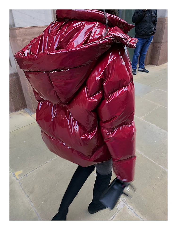 2019 зимняя женская куртка-пуховик свободный короткий пуховик белый 90% утиный пух