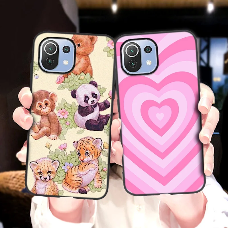 POCO X3 Pro Case For Xiaomi Mi 11i Silicone Fundas Redmi K40 K30 K20 K30S Pro Poco X3 NFC F3 GT F1 F2 M3 Pro Love Heart Covers