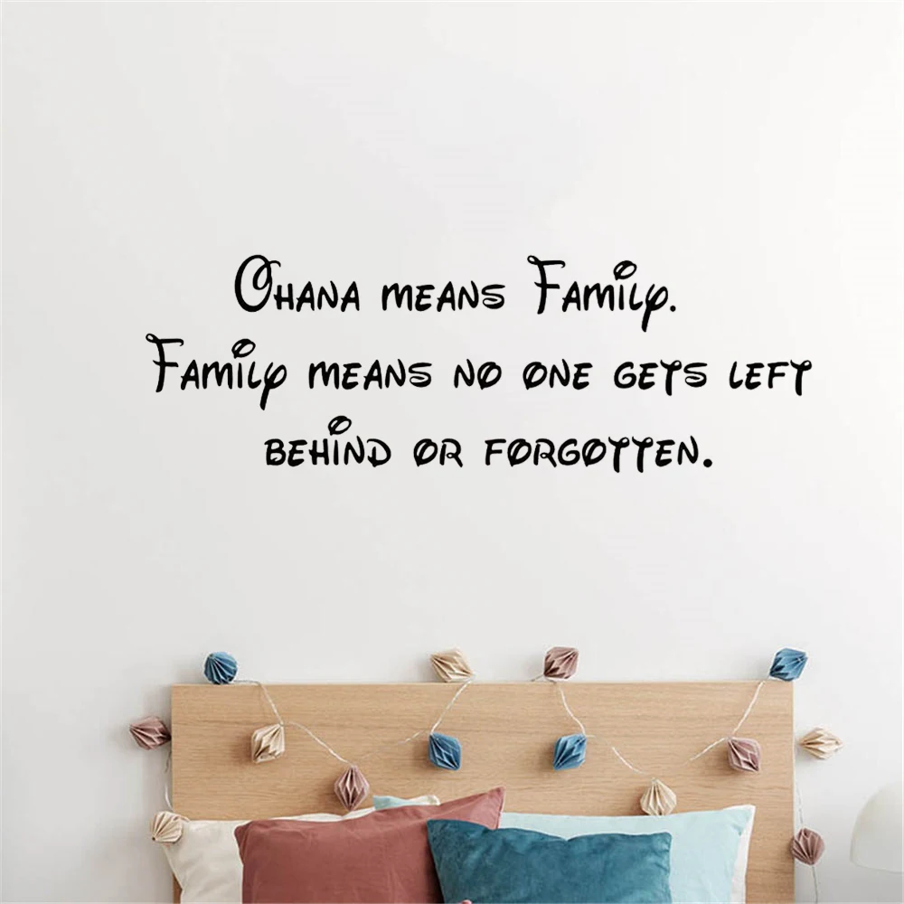 

Quotes Wall Sticker Ohana Means Family Decals Vinyl Kids Room Living room Home Bedroom Interior Desig Art Mural