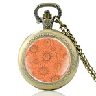 Классический дизайн Sun Moon, винтажные кварцевые карманные часы для мужчин и женщин, ожерелье с подвеской, часы с цепочкой, лучшие подарки