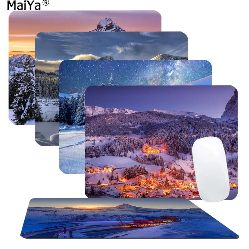 

MaiYa Landscape Winter Light Snow Mountain Comfort Mouse Mat Gaming Mousepad Smooth Writing Pad Desktops Mate gaming mouse pad