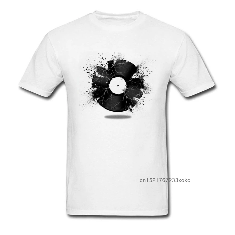 Break The Record T-shirt 80s DJ T Shirt Men Clothing Classic White Tees 3D Tops Band Custom Tshirt Jazz Lover