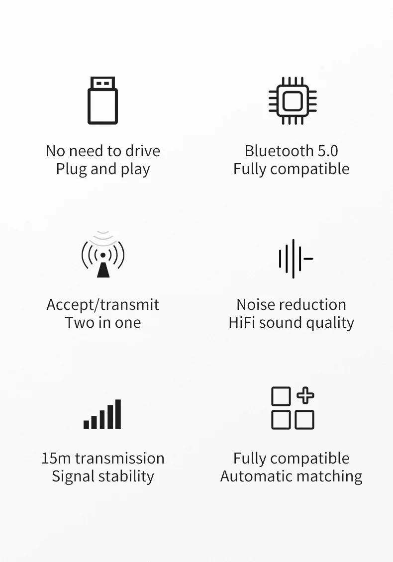 2 в 1 Bluetooth 5,0 приемник передатчик адаптер USB беспроводной аудио стерео музыкальный адаптер передатчик для автомобиля динамик наушники