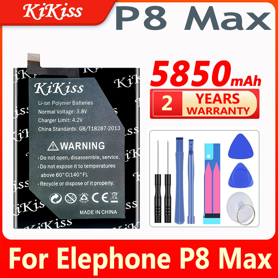 Сменный аккумулятор KiKiss 5850 мА · ч для Elephone P8 Max P8Max смартфонов с подарочными