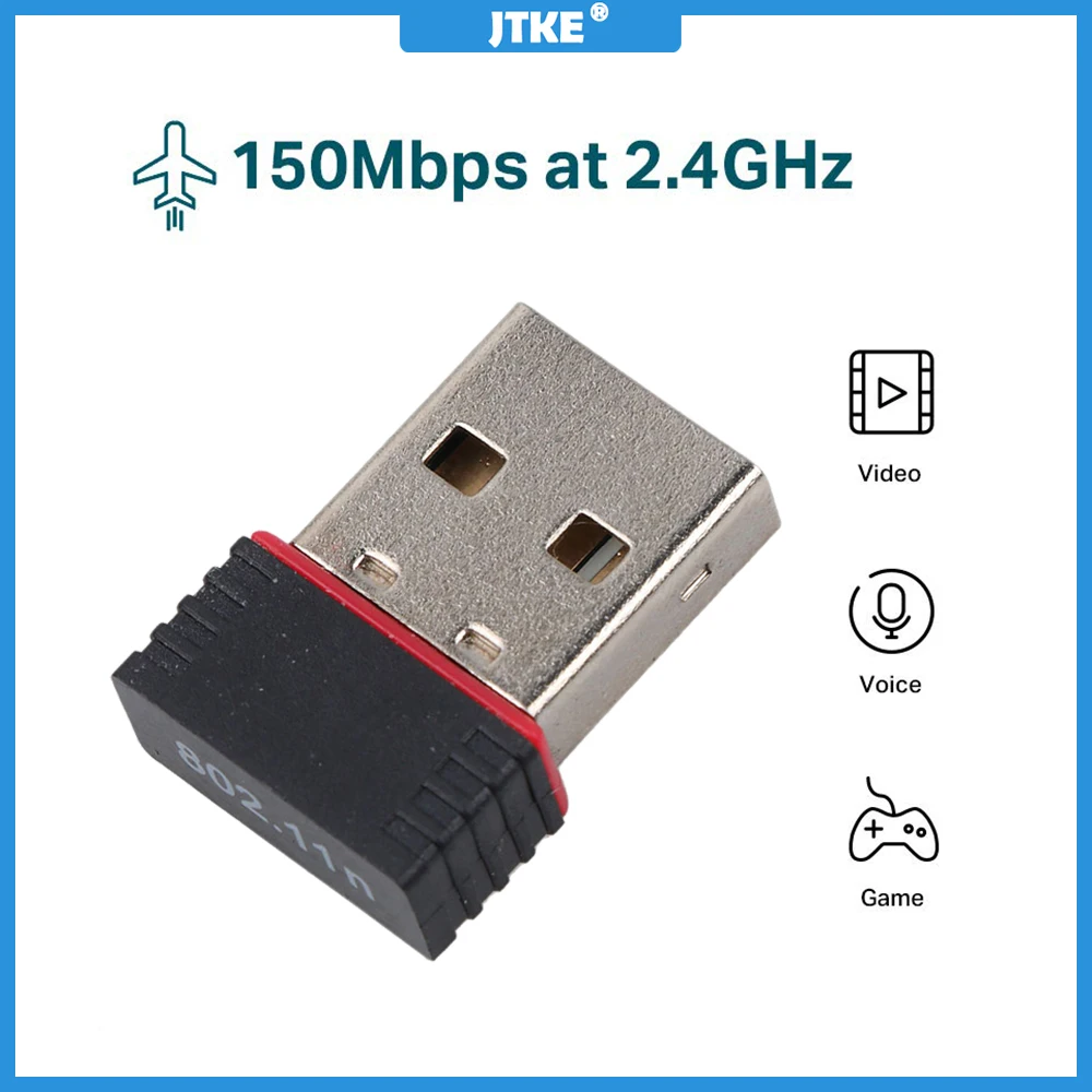 JTKE USB 2 0 Wi-Fi Беспроводной адаптер Mini 150M Сеть LAN Карта 150 Мбит/с 802 11 ngb REALTEK 8188 |