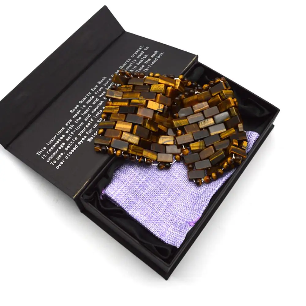 Нефритовая маска для глаз натуральный камень тигровый ухода за кожей лица набор