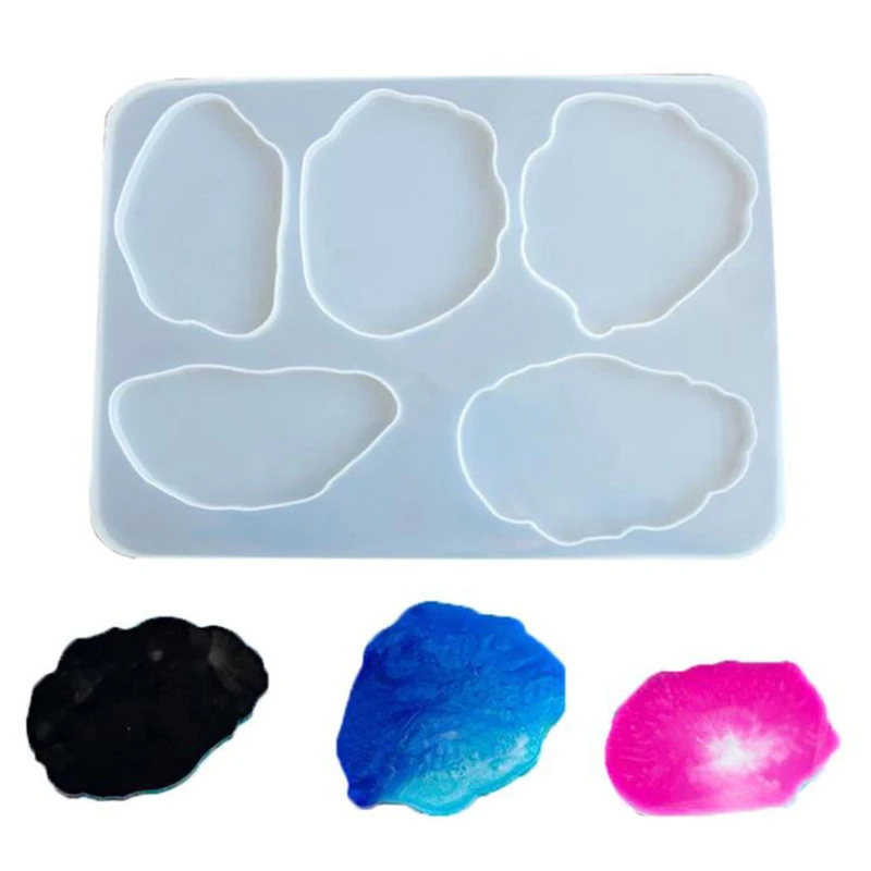 

DIY Coaster Decorative Ornaments Cup Tray Irregular Reusable Kitchen Silicone Mold Art Pendant Craft Jewelry Making Accessories