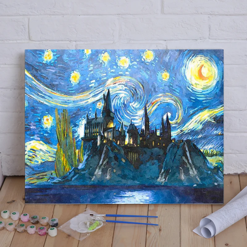 DIY Painting By Numbers Coloring Number Drawing On Canvas Pictures Hand Painted Modern Home Decor Artworks | Дом и сад