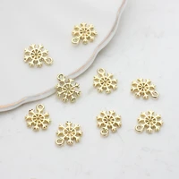 zinc alloy mini snow flowers pendant charms 10pcslots 10mm earring charms for jewelry making bulk wholesale