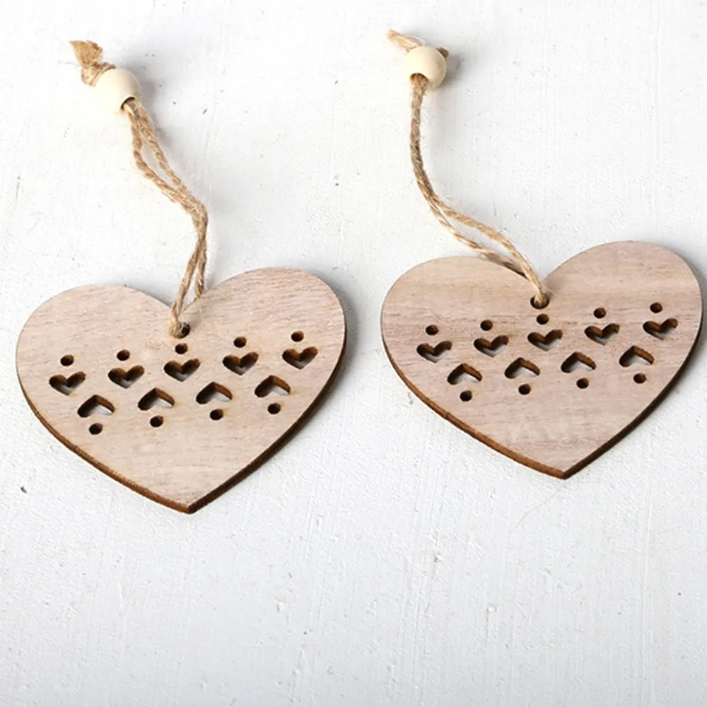 Прочные рождественские украшения 3 шт. DIY натуральный деревянный чипборд