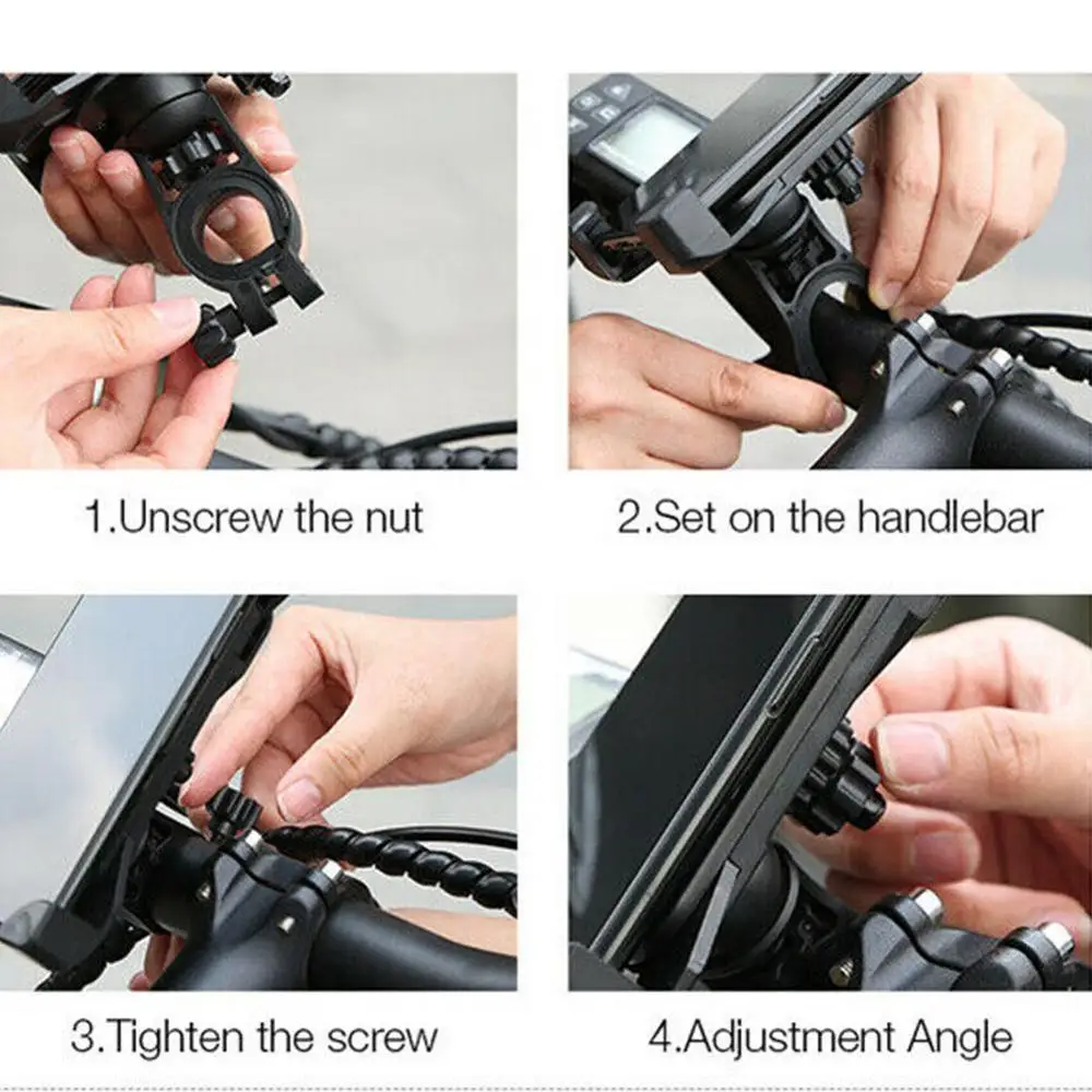 

Universal MTB Bike Bicycle Handlebar Cell Phone GPS Racks Suit Phone Mobile Motorcycle Mount Holder J4Z3