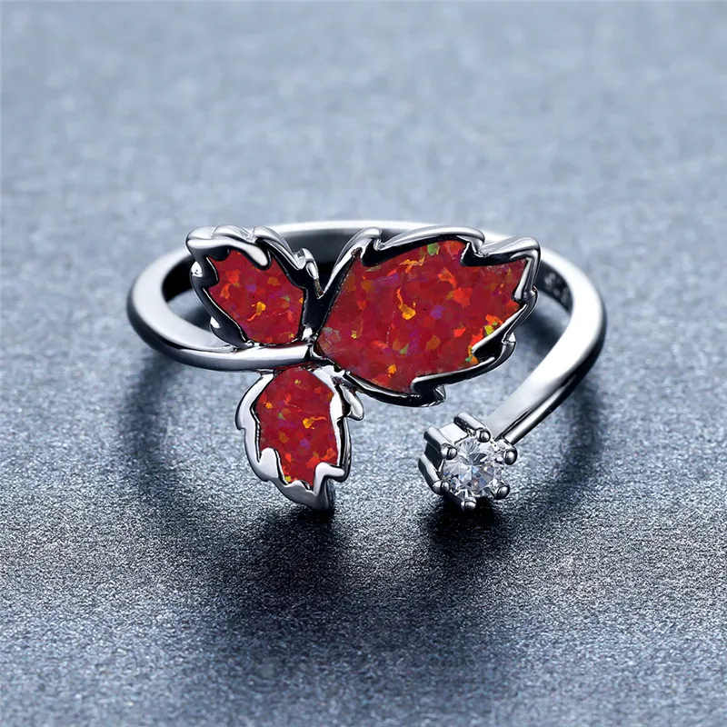 Кольцо обручальное женское с опалом и белым цирконом|Кольца для помолвки| |