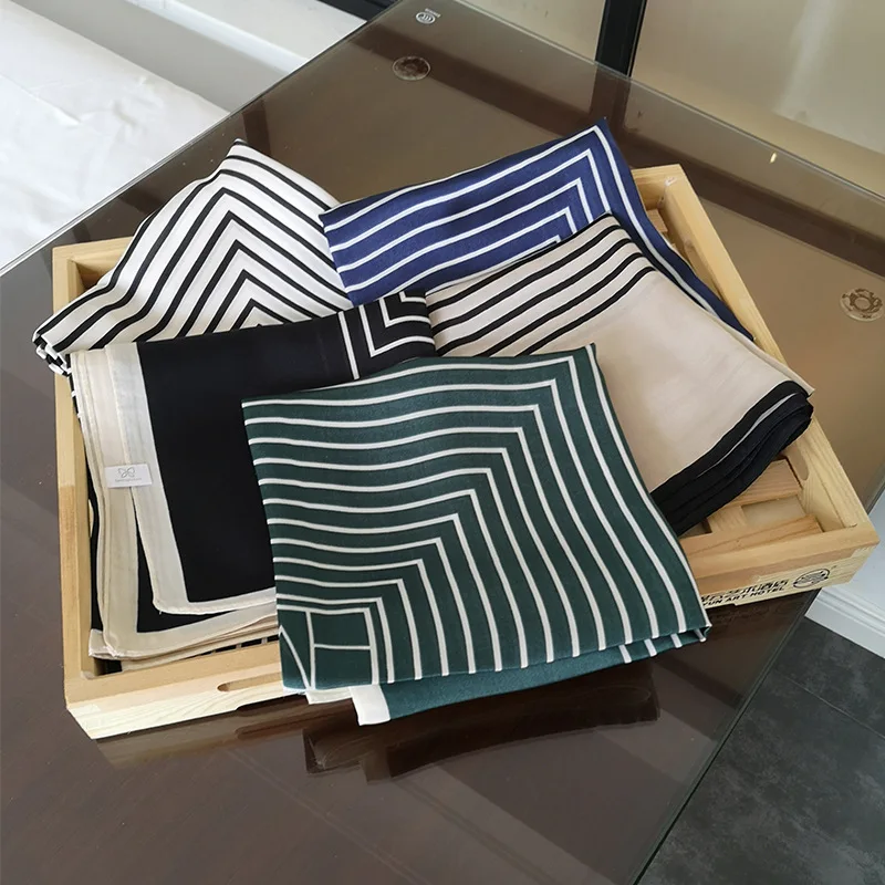 

New Fashion Square Silk Scarf For Women 70*70cm Neck Hair Tie Band Bag Warp Soft Neckerchief Headscarf Female bandana Foulard
