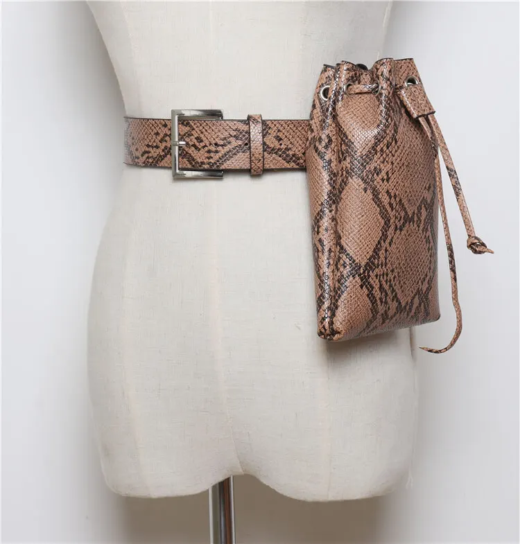 Женские сумки на пояс Caker черные коричневые разноцветные Сумки из искусственной