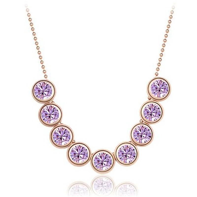 Женское Ожерелье с австрийскими кристаллами 9 цветов | Украшения и аксессуары