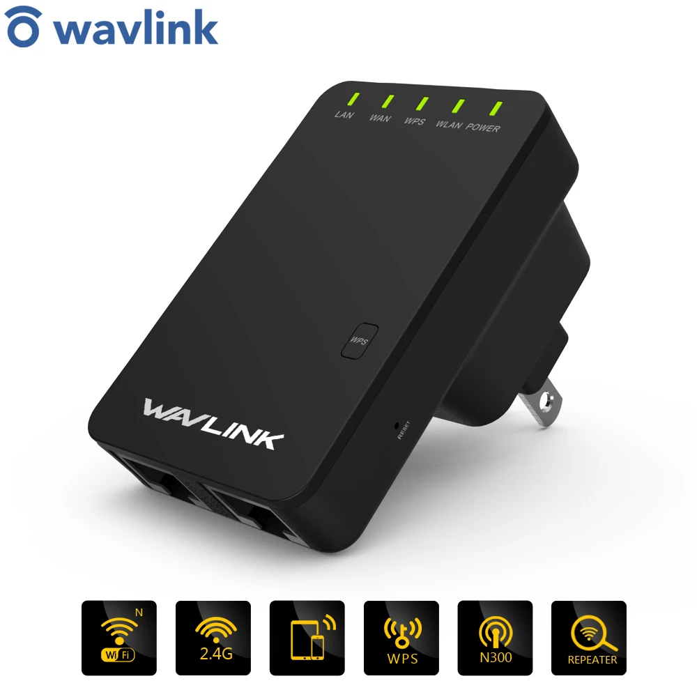Wavlink 300 Мбит/с мини портативный N300 WiFi маршрутизатор/точка доступа беспроводной