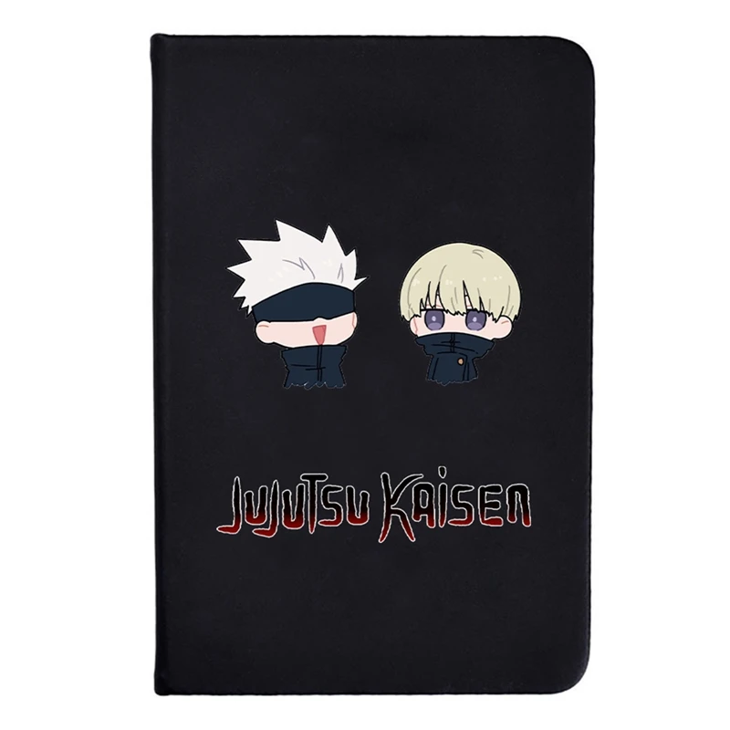 

Anime Jujutsu Kaisen Notebook Black PU Cover Lined Writing Pages Note Taking Stationery A6 Size Students School Supplies
