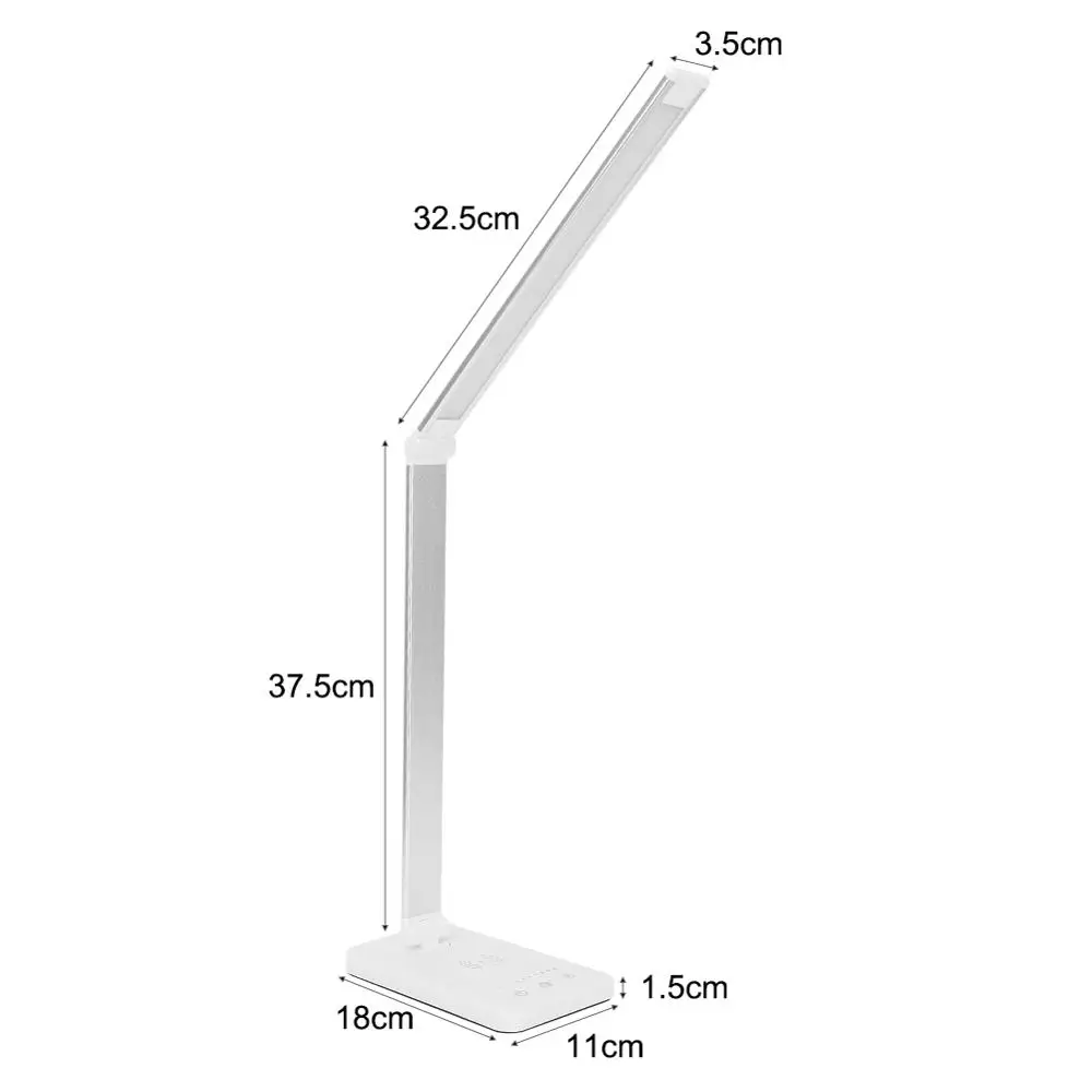 

48 LED Table Desk Lamp Wireless Charger Stepless Energy Saving Folding USB Office Table Lamp Student Reading Lamps Study Lamp