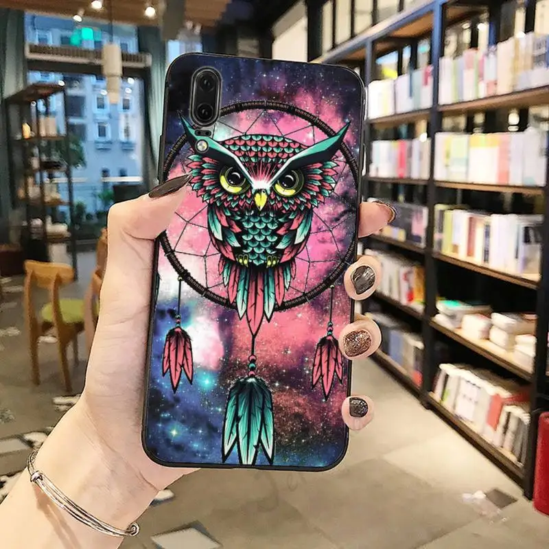 

Night Owl Lovely Animal luxury design Phone Case funda For Huawei honor Mate P 10 20 30 40 Pro 10i 9 10 20 8 x Lite