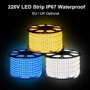 Лента светодиодная, 220 В переменного тока, водонепроницаемая, IP67, SMD 3014, 120 светодиодовм