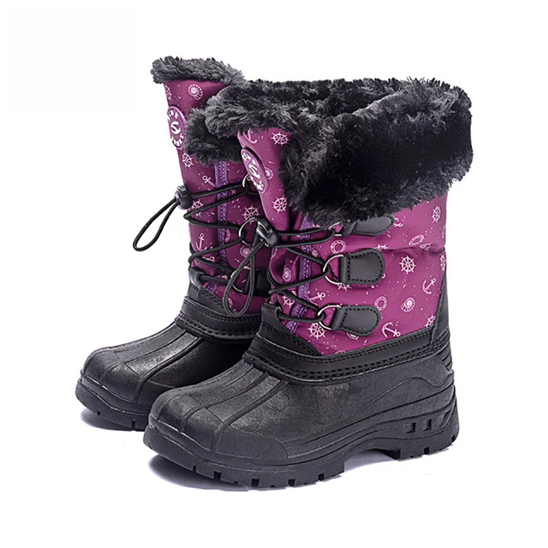 Зимние ботинки Dolakids модные зимние для девочек детские водонепроницаемые теплые