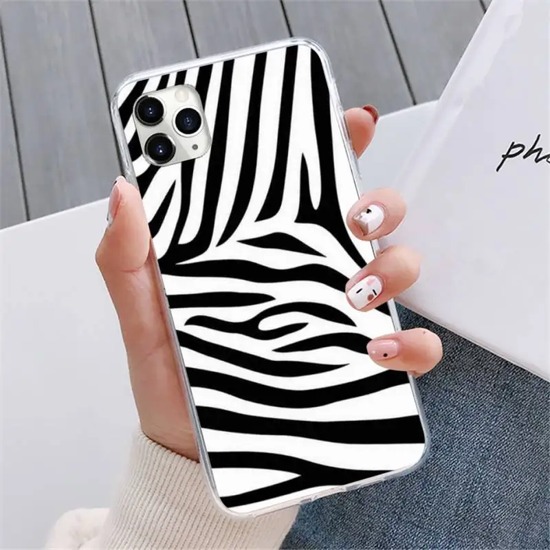 

Zebra print clip art Phone Case For iphone 12 5 5s 5c se 6 6s 7 8 plus x xs xr 11 pro max mini