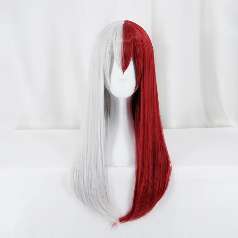Аниме Мой герой Academy Todoroki Shoto женский длинный парик косплей костюм Boku no Hero красные