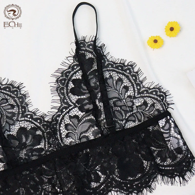 

LEECHEE Women's Sexy Fashion Explosive Temptation Lace Sling Suit Seductive Female Hollow Strap Sexy Lingerie Suit for Women