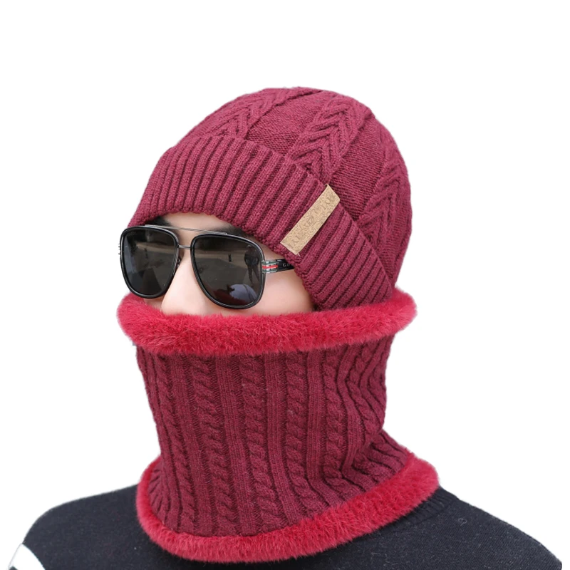 SUOGRY зимние Шапки для Для мужчин шапки бини плетения теплая вязаная шапка осенние