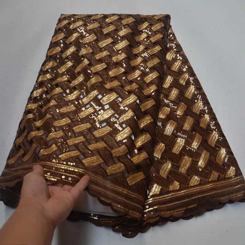 

Новый дизайн, ткань с вышивкой и кружевом, искусственная ткань, Высококачественная африканская французская кружевная ткань для свадьбы, 5 я...