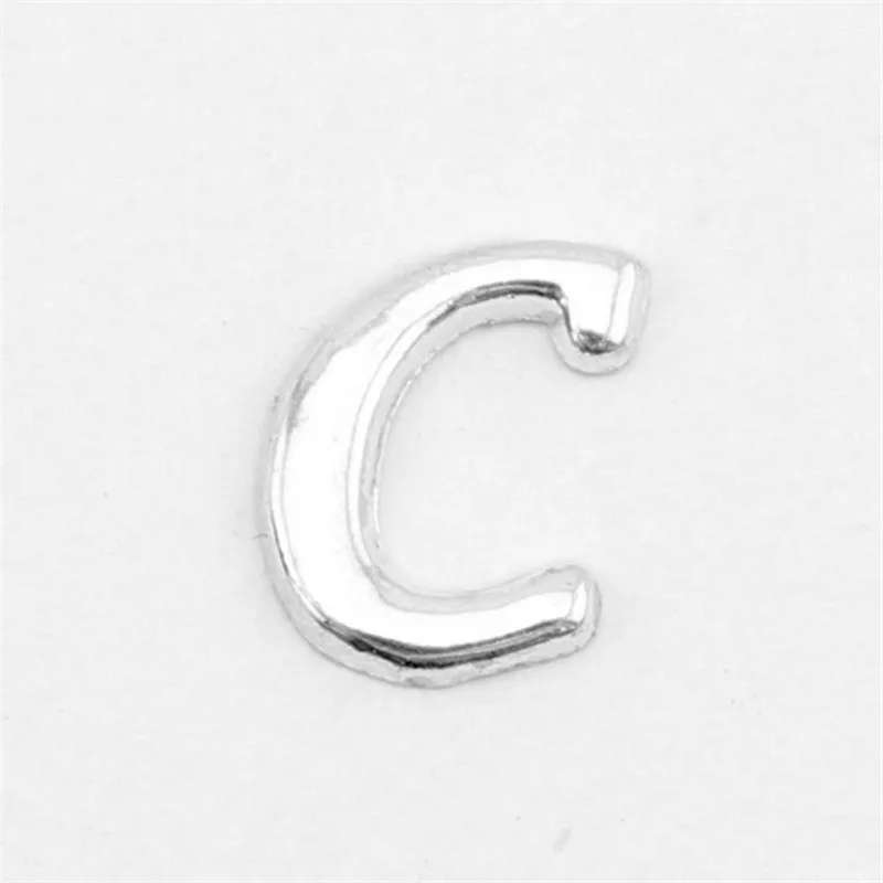Серебряный Цвет 26 шт. плавающий Начальная буква Подвески Ассорти Алфавит A-Z fit