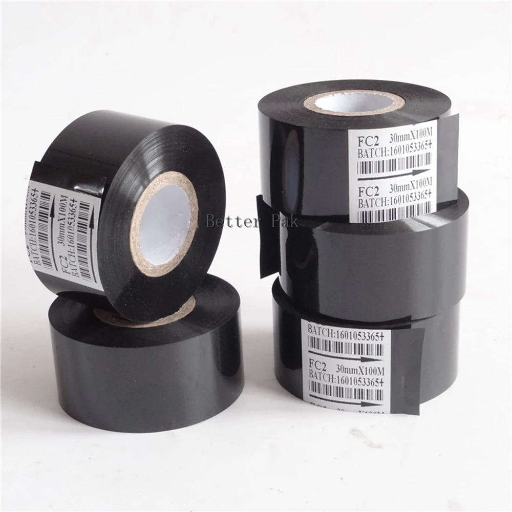 FC2 30 мм x 100 м кодирующая машина цветная лента RCIDOS черная следуйте упаковочной