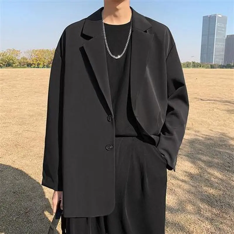 

Oversized 2021 Fashion Solid Color Lapel Blazer Women Elegant Vintage Casual Loose Temperament Coat Tide Suit Blazer Jacket Men