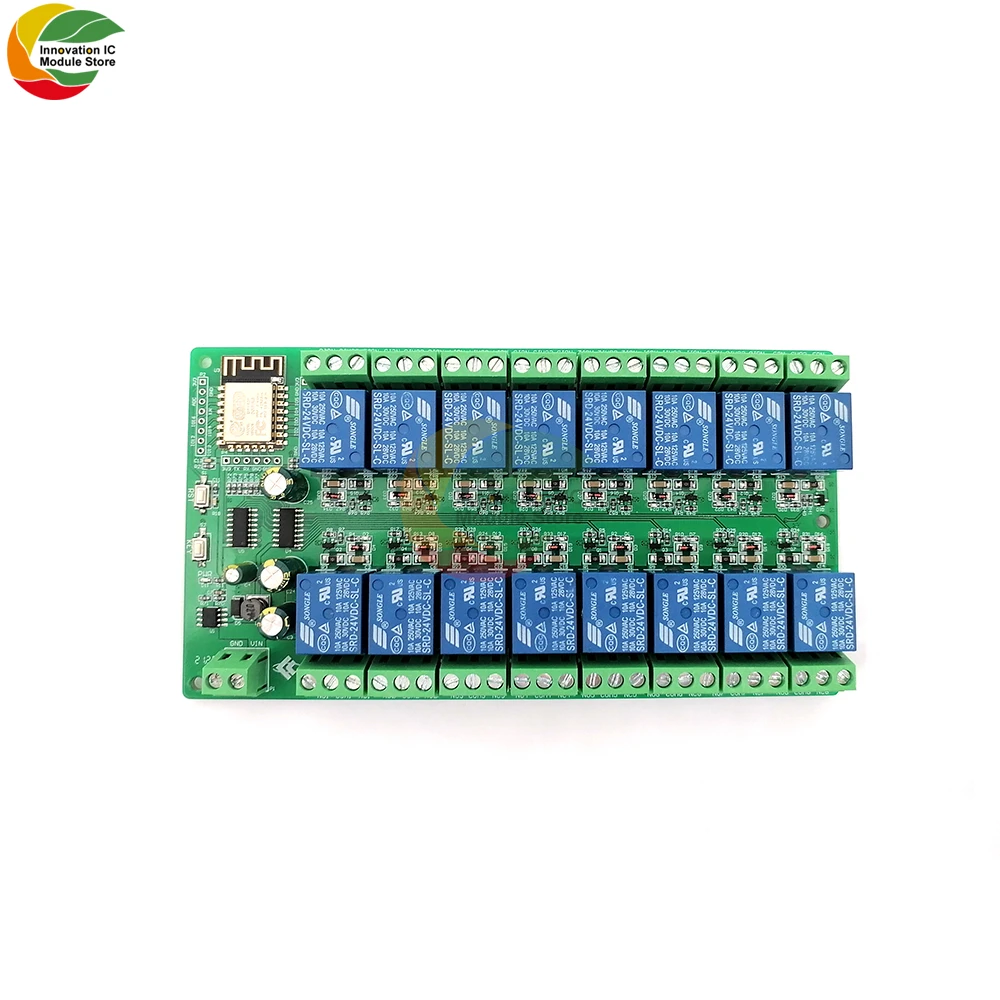 Релейный модуль Esp-12f Esp8266 Wifi 16-полосный релейный источник питания режим