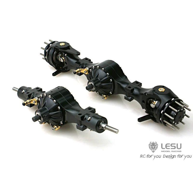 LESU металлический фланец ось дифференциальный замок для 1/14 4x4 RC тягач